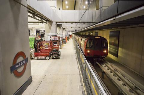 The first empty passenger trains have run over the branch of London Underground’s Northern Line which is under construction to serve the Battersea Power Station regeneration area (Photo: TfL)