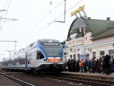 Stadler Flirt electric multiple-unit in Belarus.