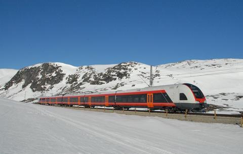 no Norske Tog train snow