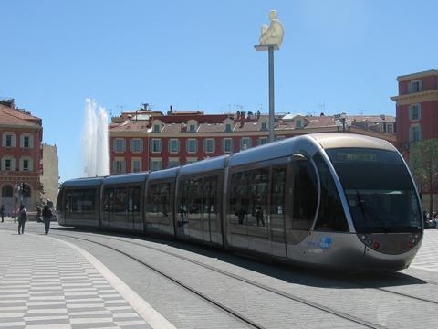 In the tram