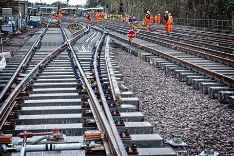 Purley points and track works (Photo: Network Rail)