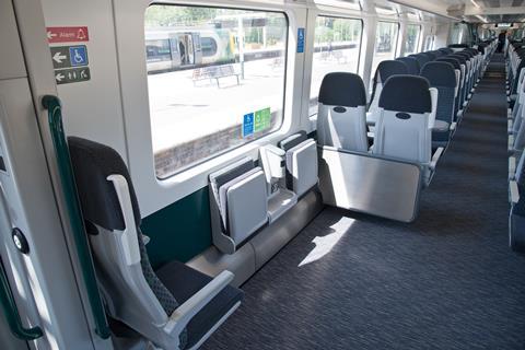 Class 730-2 Accommodation, wheelchair space & open gangway 160525 TM03