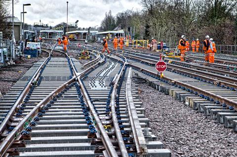 Purley points and track works (Photo: Network Rail)