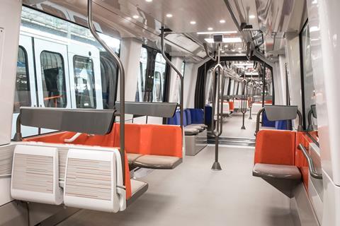 Paris metro Alstom MP14 trainset