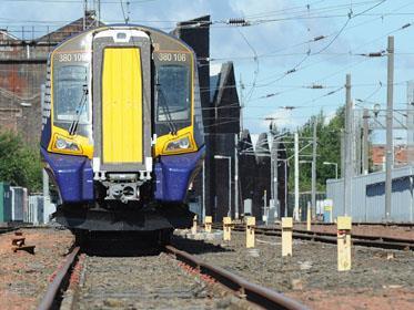 ScotRail Class 380 electric multiple-unit.