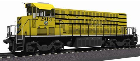 Sierra Northern Railway hydrogen switcher locomotive