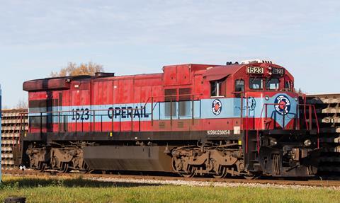 Operail has begun work to convert one of its US-built built General Electric C36 diesel locomotives to be dual fuelled with natural gas (Photo: Raul Mee)
