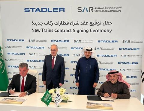 SAR signs contract for Stadler trainsets