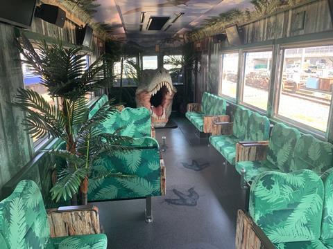 Echizen Railway dinosaur train interior