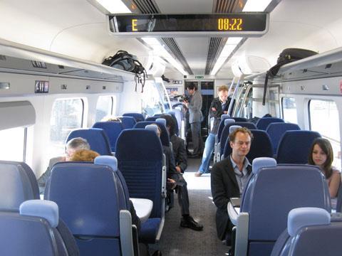 Interior of Southeastern Class 395 train.