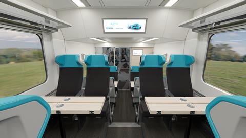 Impression of interior of Škoda 26Ev EMU