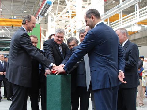 Domestic assembly of Desiro RUS electric multiple-units was ceremonially launched on May 25.