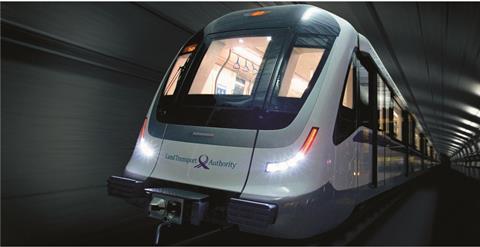 sg Downtown Line Bombardier Movia metro train 