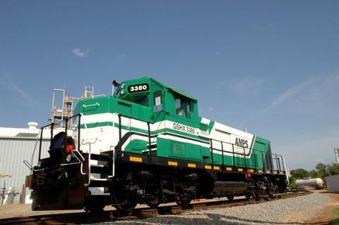 OmniTRAX's Newburgh & South Shore Railroad AMPS battery locomotive