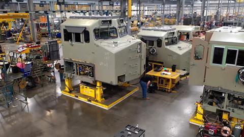 Cabs for modernised Union Pacific locomotive at Wabtec's Fort Worth plant