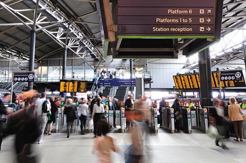 Leeds station concourse