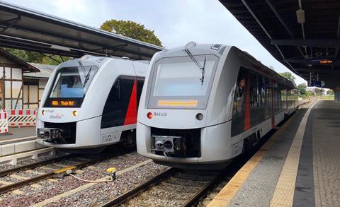 Abellio DMUs at Quedlingburg (Photo Railway Gazette)