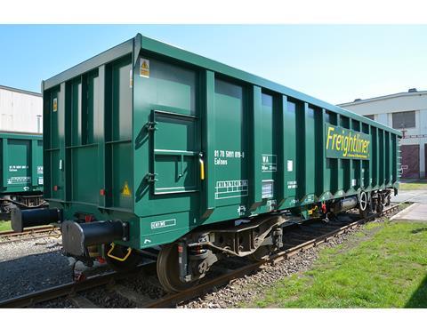Freightliner MWA wagon built by Greenbrier Europe using components recovered from HHA coal hoppers.