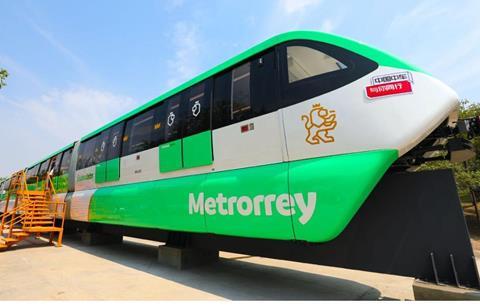 First monorail train delivered to Monterrey (photo CRRC)