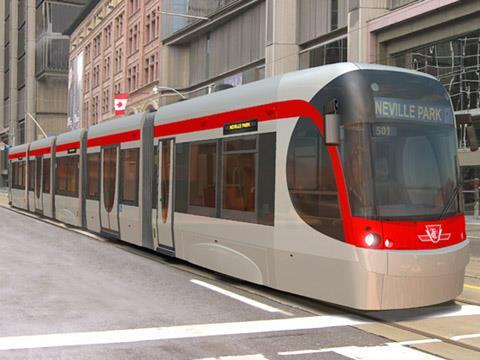 Impression of Bombardier Flexity Outlook tram for Toronto.