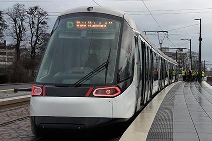 Alstom Citadis tram in Strasbourg.