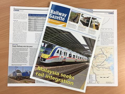 October 2016 issue of Railway Gazette International magazine.