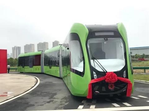 CRRC Zhuzhou has unveiled what it describes as a 'railless train'.