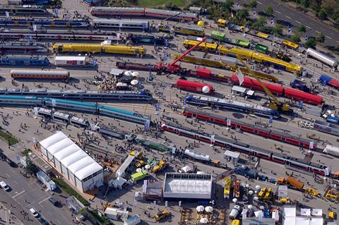 The Messe Berlin venue has more than 3 km of outdoor tracks for rail vehicles to be displayed.