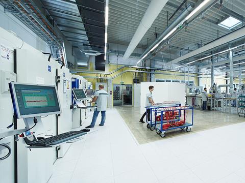 Frauscher Sensor Technology axle-counter and wheel detection sensor production facility.