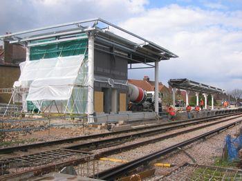 Mitcham Eastfields modular station under construction.