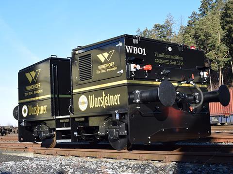 The Warsteiner brewery has taken delivery of a Windhoff TeleTrac RW60AEM battery-powered shunter.