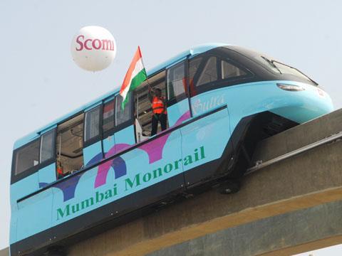 Mumbai monorail.