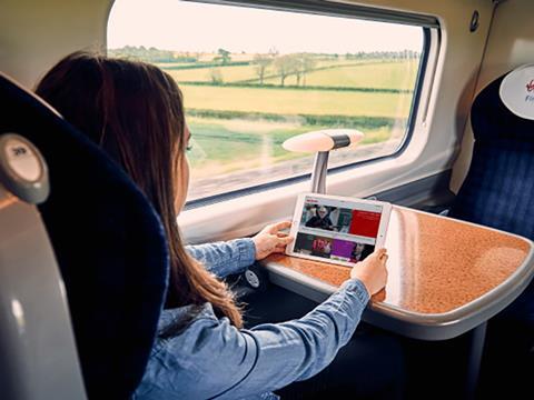 Virgin Trains passengers can use their mobile devices to access free on-demand entertainment.