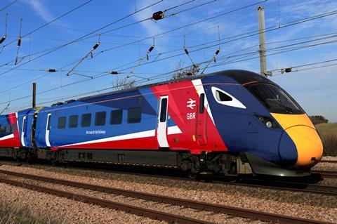 Great British Railways train livery impression (Image DfT)