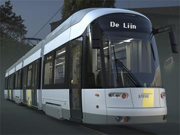 Impression of Bombardier Flexity 2 tram for De Lijn services in Antwerpen and Gent.