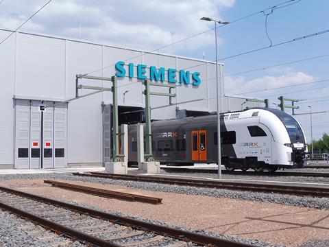 The RRX fleet is to be maintained by Siemens at a purpose-built depot in Dortmund.