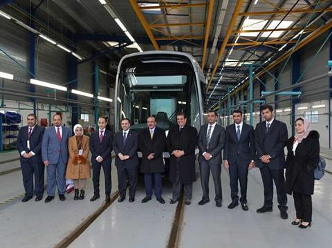 Alstom has presented the first of 28 trams that it is supplying to Qatar.