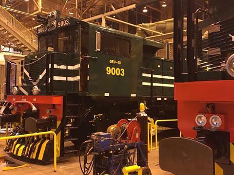 GE Transportation Evolution Series ES43ACi locomotive being manufactured for Pakistan Railways.