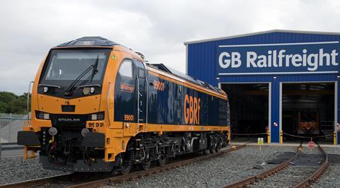 GBRf 99001 outside Peterborough Maintenance Hub