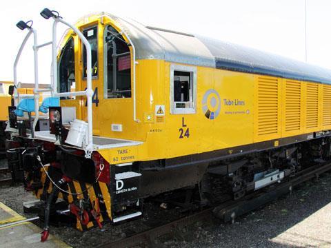 London Underground battery-electric locomotive.