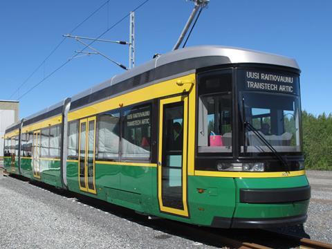 Transtech tram for Helsinki.