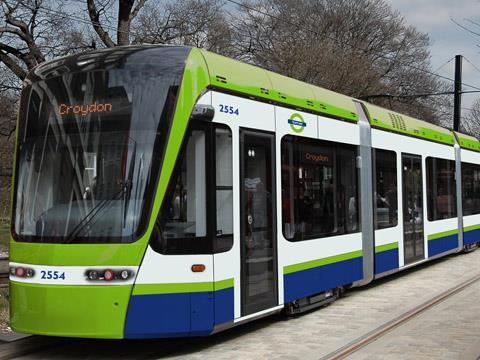 Impression of new Stadler Variobahn tram for Croydon Tramlink.