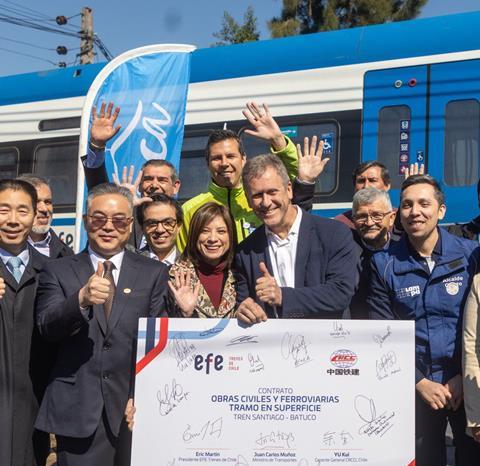 Santiago Batuco suburban rail contract (image Claudio Castro)