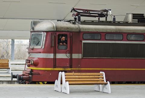 BDZ electric loco in Bulgaria