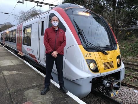 The first of Greater Anglia’s Bombardier Transportation Class 720 Aventra EMUs has entered passenger service (Photo: Greater Anglia).