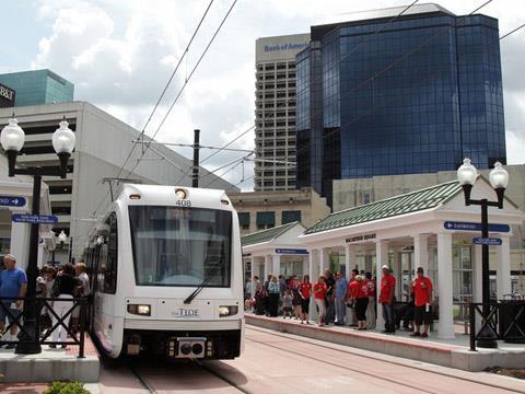 The Tide light rail line.