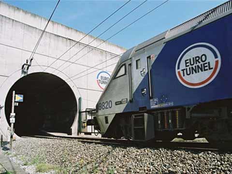 Channel Tunnel Le Shuttle train.