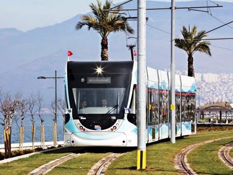 Hyundai Rotem tram in Izmir.