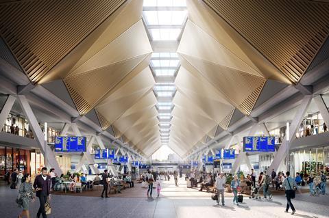 HS2 London Euston station interior impression