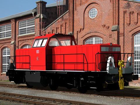 Impression of Alstom H3 hybrid diesel shunter.